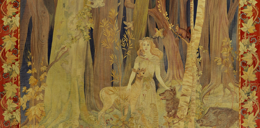 La Fée des bois (détail), d'après Antoine Jorrand, Manufacture Crocq-Jorrand, 1909.